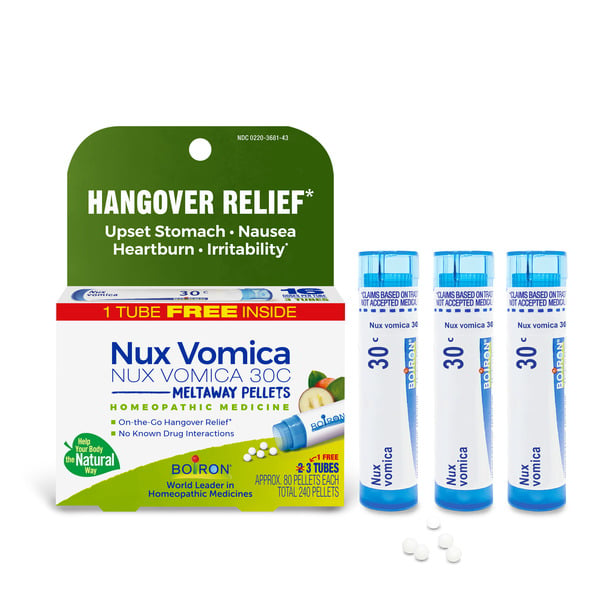 Vitamins & Minerals Boiron Nux Vomica 30C, Homeopathic Medicine for Hangover Relief hero