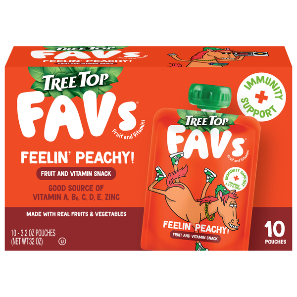 Fruit & Vegetable Snacks Tree Top Fruit and Vitamin Snack, Feelin' Peachy! hero