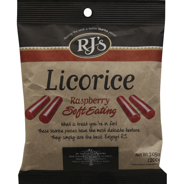 Candy & Chocolate RJ's Licorice, Soft Eating, Raspberry hero