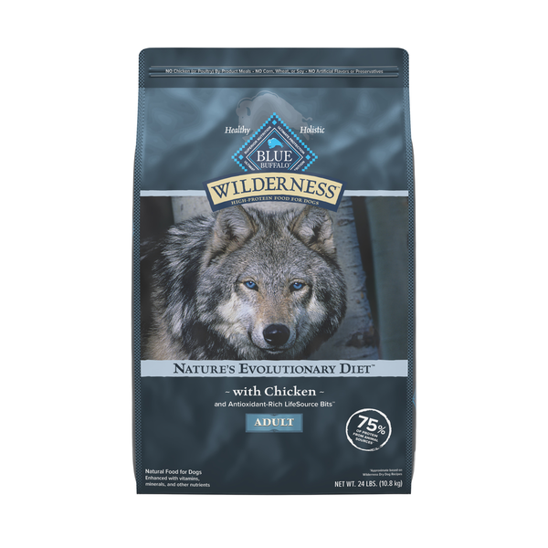 Dog Food & Care Blue Buffalo Wilderness High Protein Adult Dry Dog Food Wholesome Grains Chicken hero