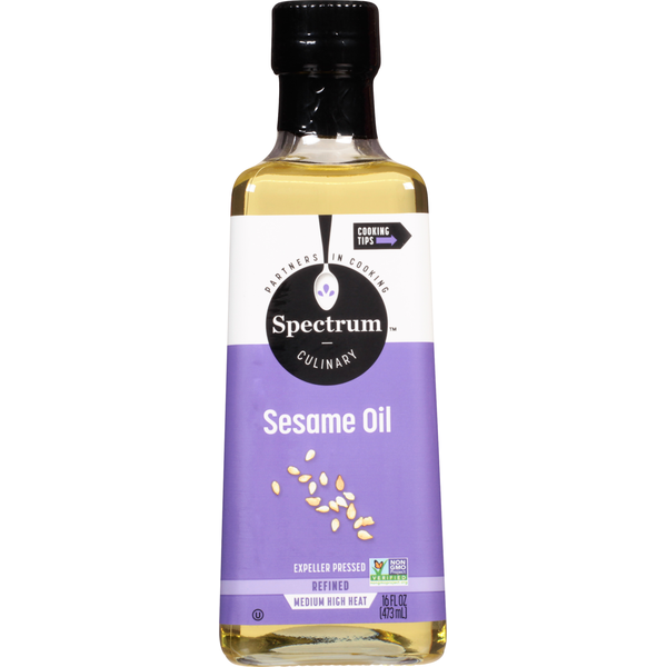 Oils & Vinegars Spectrum Culinary Sesame Oil, Medium High Heat, Refined hero