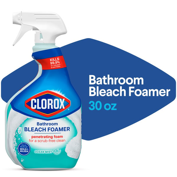 Laundry Clorox Bathroom Foamer with Bleach, Spray Bottle, Ocean Mist hero