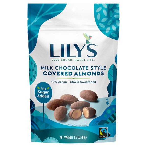 Candy & Chocolate Lily's Milk Chocolate Style No Sugar Added Covered Almonds hero