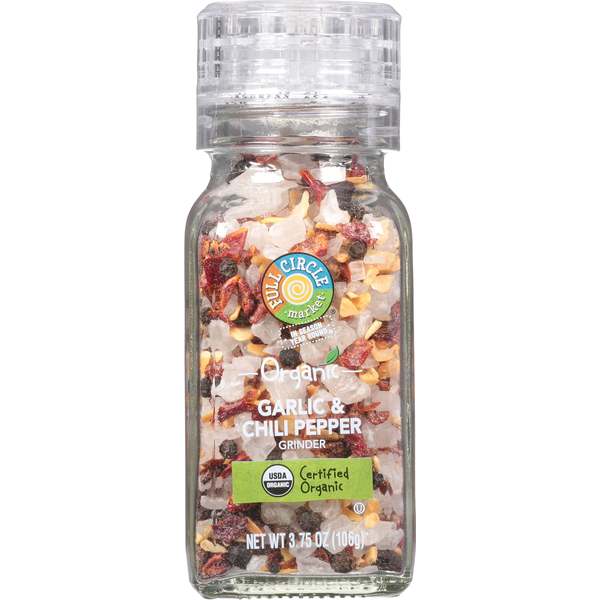 Spices & Seasonings Full Circle Organic Garlic Chili & Pepper Grinder hero