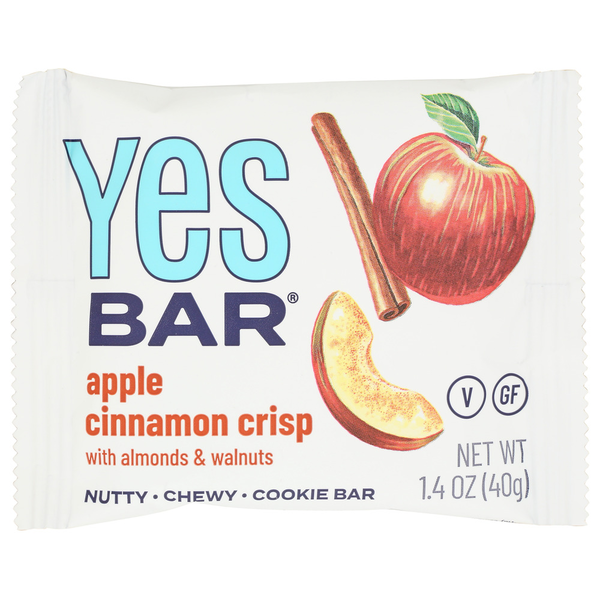 Yes Bar Apple Cinnamon Crisp Superfood Snack Bar hero