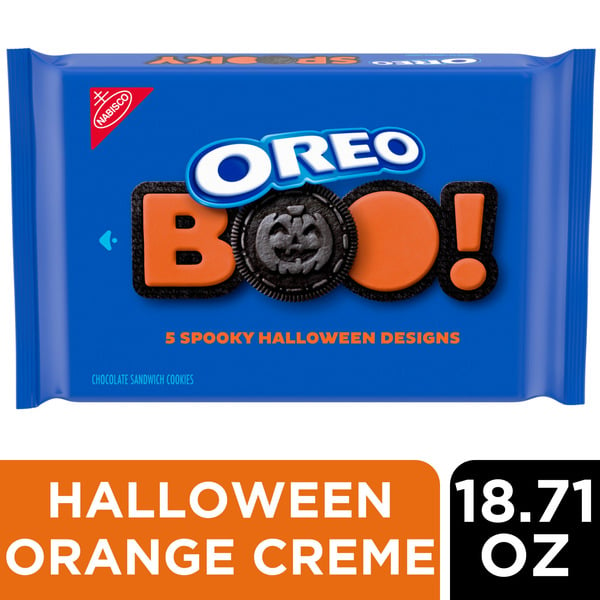 Cookies & Cakes Oreo Orange Creme Chocolate Sandwich Cookies, Halloween Cookies, Limited Edition hero