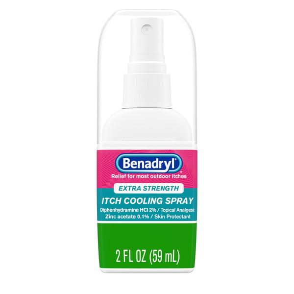 First Aid Benadryl Extra Strength Anti-Itch Cooling Spray, Travel Size hero