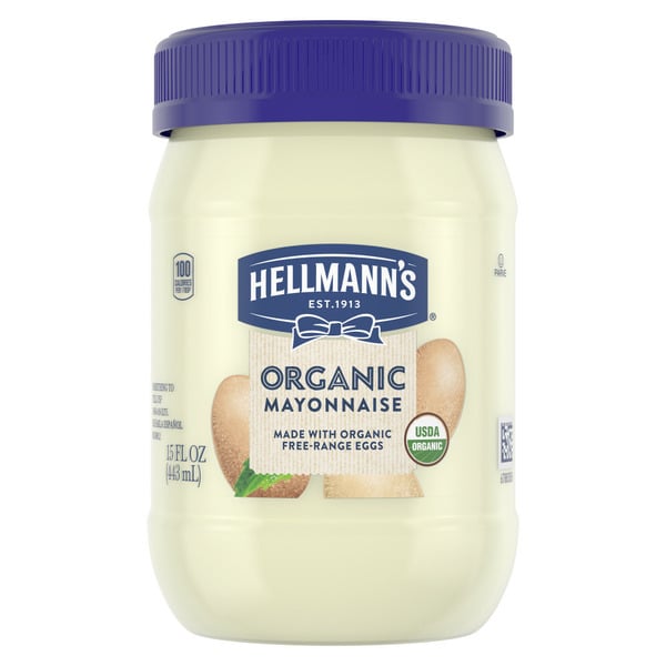 Condiments Hellmann's Organic Mayonnaise Original Mayo hero