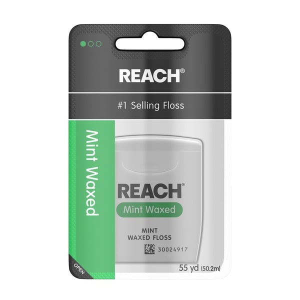 Oral Hygiene REACH Waxed Dental Floss, Mint Flavor hero