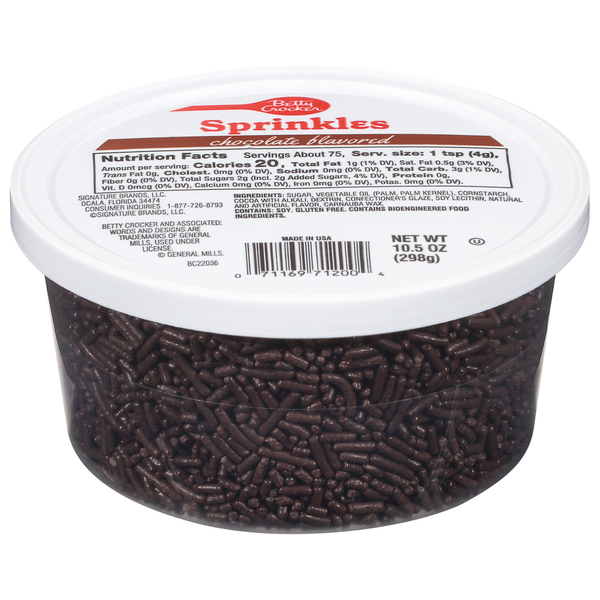 Baking Supplies & Decor Betty Crocker Chocolate Sprinkles Topping hero