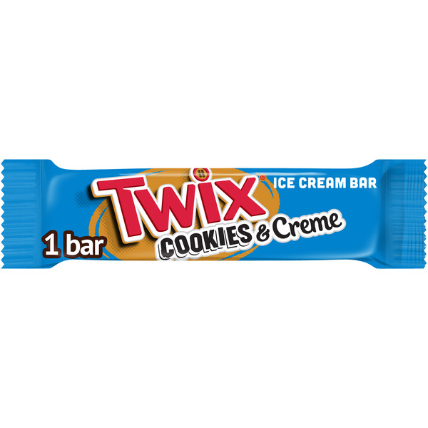 Frozen Foods TWIX Cookies & Cream Vanilla Ice Cream Bars With Crunchy Chocolate Cookie Pieces hero