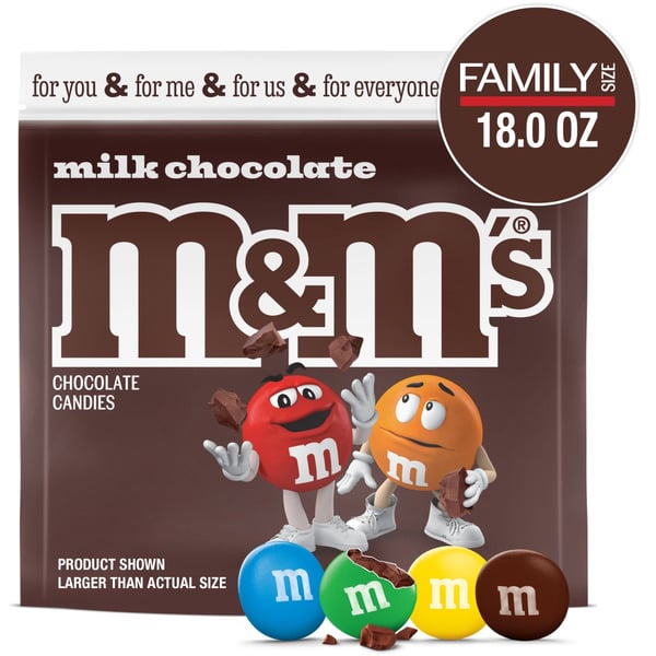 Candy & Chocolate M&M's Milk Chocolate Candy Family Size hero