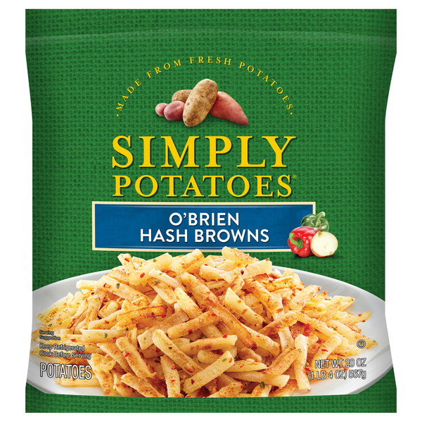 Frozen Appetizers & Sides Simply Potatoes Potatoes, Hash Browns, O'Brien hero