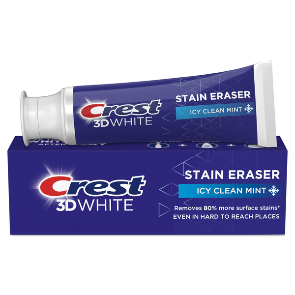 Crest 3D White Stain Eraser Toothpaste, Icy Clean Mint hero