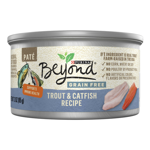 Cat Food & Care Purina Beyond Grain Free Wet Cat Food Trout and Catfish Recipe Pate Cat Food hero