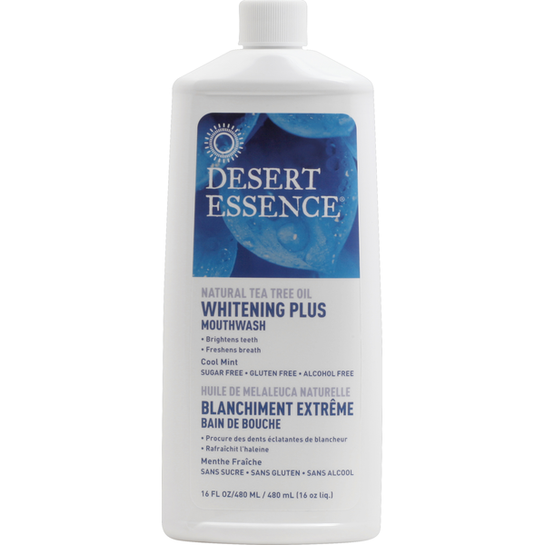 Oral Hygiene Desert Essence Mouthwash, Whitening Plus, Cool Mint hero