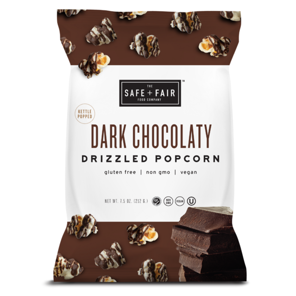 Popcorn The Safe + Fair Food Company Dark Chocolaty Drizzled Kettle Corn Popcorn hero