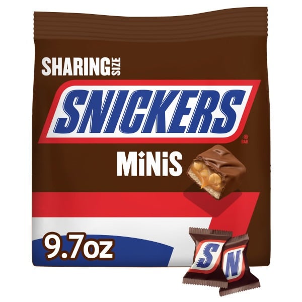 Candy, Chocolate & Gum SNICKERS NFL Football Mini Size Milk Chocolate Candy Bars Sharing Size hero