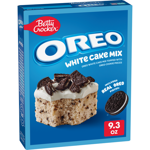 Doughs, Gelatins & Bake Mixes Betty Crocker OREO White Cake With OREO Cookie Pieces Baking Mix hero