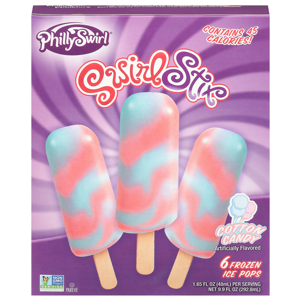 Frozen Foods PhillySwirl SwirlStix Cotton Candy hero