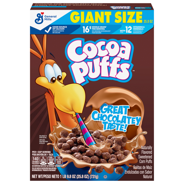 Cereal Cocoa Puffs Corn Puffs, Giant Size hero