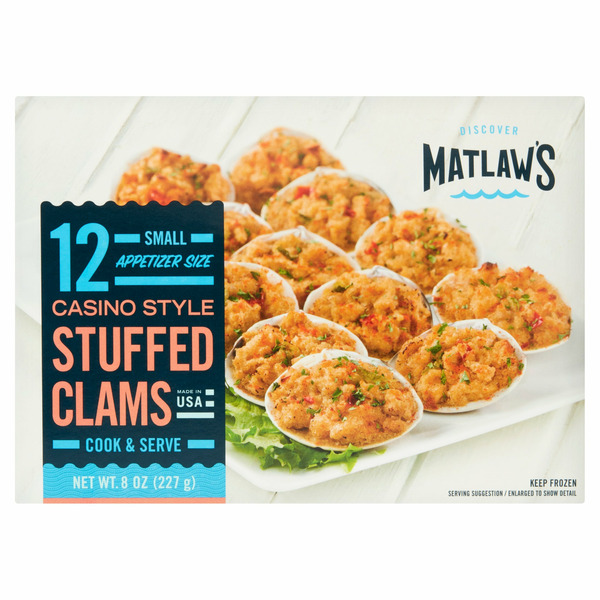 Frozen Meat & Seafood Matlaw's Casino Style Small Stuffed Clams hero