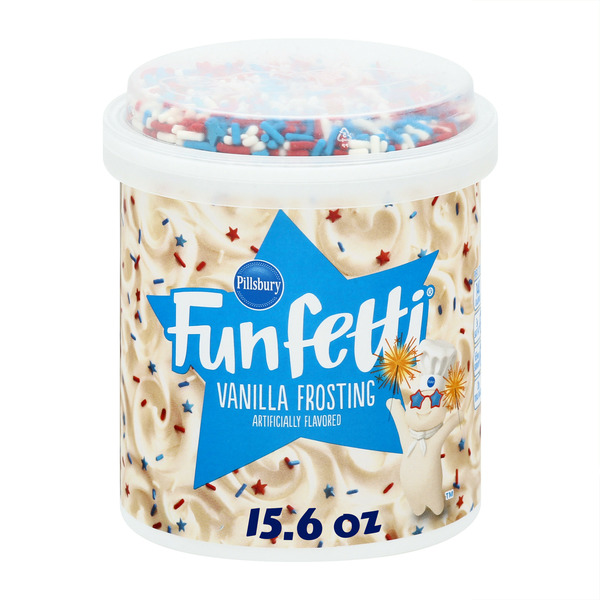 Doughs, Gelatins & Bake Mixes Pillsbury Funfetti Stars And Stripes Vanilla Frosting hero