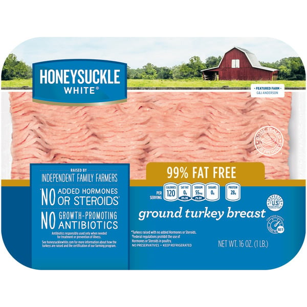 Packaged Poultry Honeysuckle White® 99% Fat Free Ground Turkey Breast Tray hero