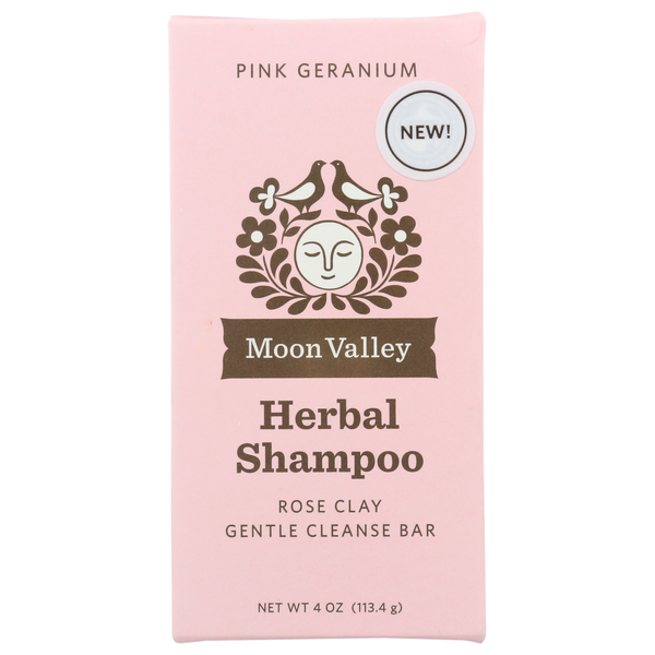 Hair Care Moon Valley Organics Bar-Shampoo-Herbal-Pink Geranium hero