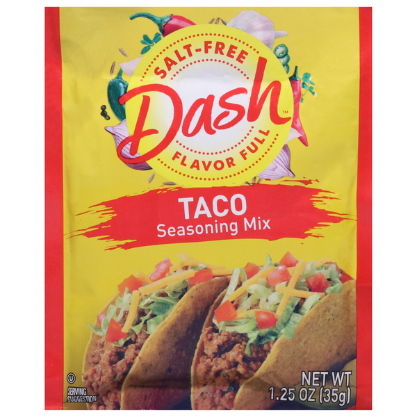 Marinades & Meat Preparation Dash Seasoning Mix, Salt-Free, Taco hero