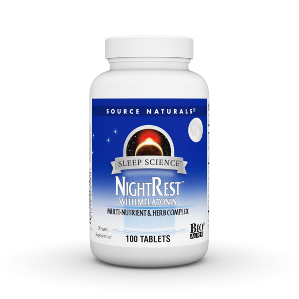 Stress & Sleep Aids Source Naturals Sleep Science NightRest with Melatonin Tablet hero