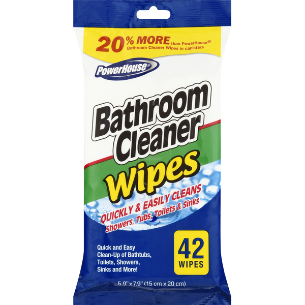 Cleaning Products PowerHouse Wipes, Bathroom Cleaner hero