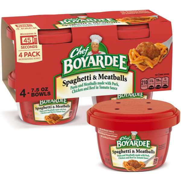 Chef Boyardee Spaghetti & Meatballs, Microwave Meal hero