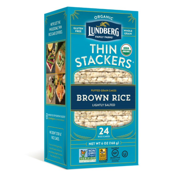 Crackers Lundberg Family Farms Organic Thin Stackers, Lightly Salted hero