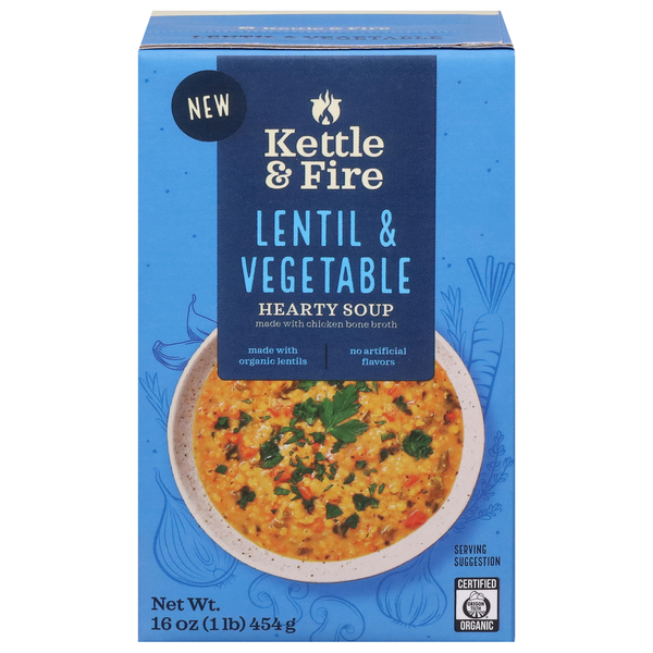 Prepared Meals Kettle & Fire Hearty Soup, Lentil & Vegetable hero