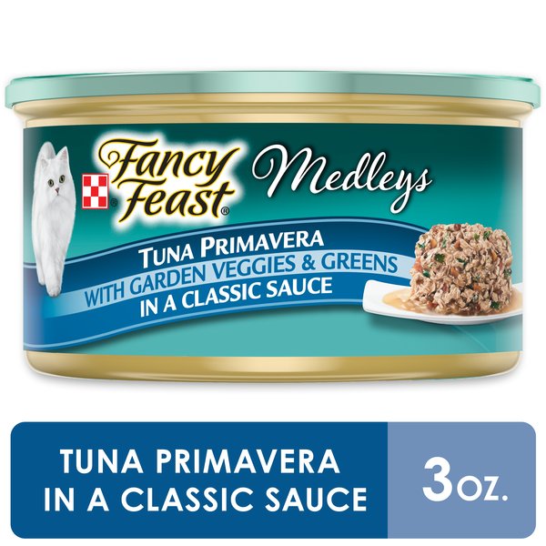 Cat Food & Care Purina Fancy Feast Wet Cat Food, Medleys Tuna Primavera With Veggies & Greens in a Classic Sauce hero