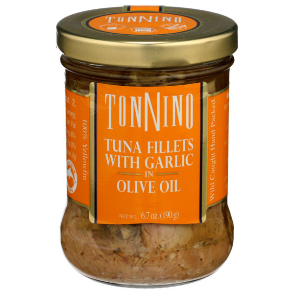 Canned Meat & Seafood Tonnino Tuna Fillets with Garlic in Olive Oil hero