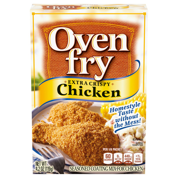 Marinades & Meat Preparation Kraft Oven Fry Extra Crispy Chicken Seasoned Coating Mix hero