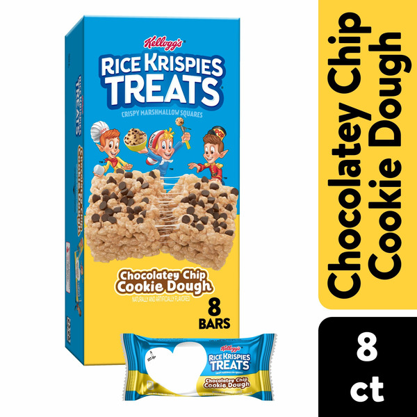 Kellogg's Rice Krispies Treats Marshmallow Snack Bars, Lunch Snacks, Kids Snacks, Chocolatey Chip Cookie Dough hero