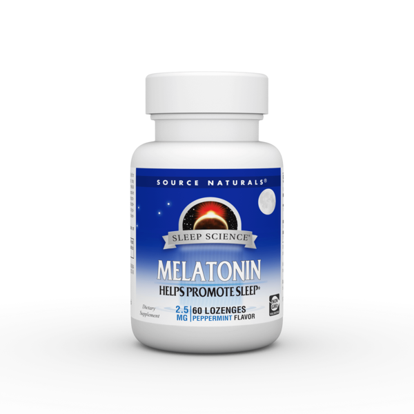 Sleep & Stress Aids Source Naturals Sleep Science Melatonin Peppermint Lozenge hero