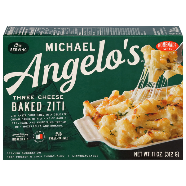 Frozen Meals Michael Angelo's Ziti, Baked, Three Cheese hero