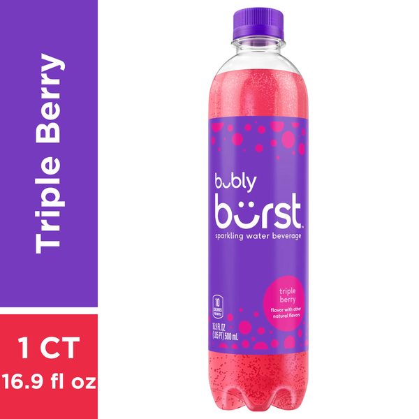 Water, Seltzer & Sparkling Water bubly Sparkling Water Beverage, Triple Berry hero