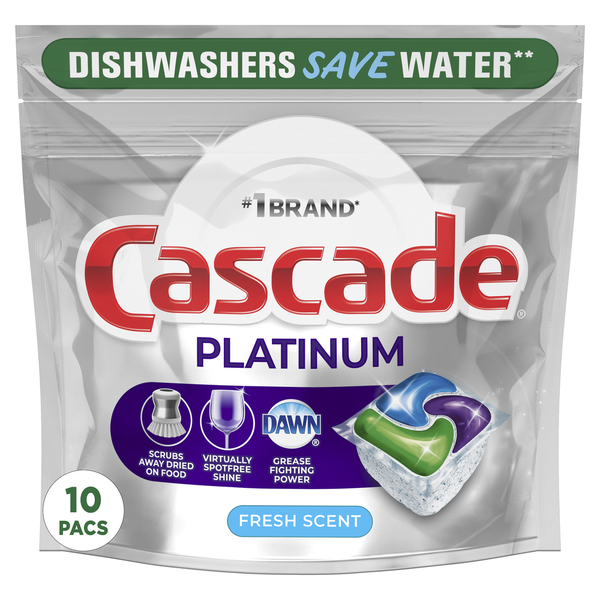 Dish Detergents & Tools Cascade Dishwasher Detergent Pods, Fresh hero