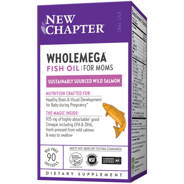 Vitamins & Supplements New Chapter Wholemega for Moms Fish Oil, DHA, Prenatal & Postnatal Support hero