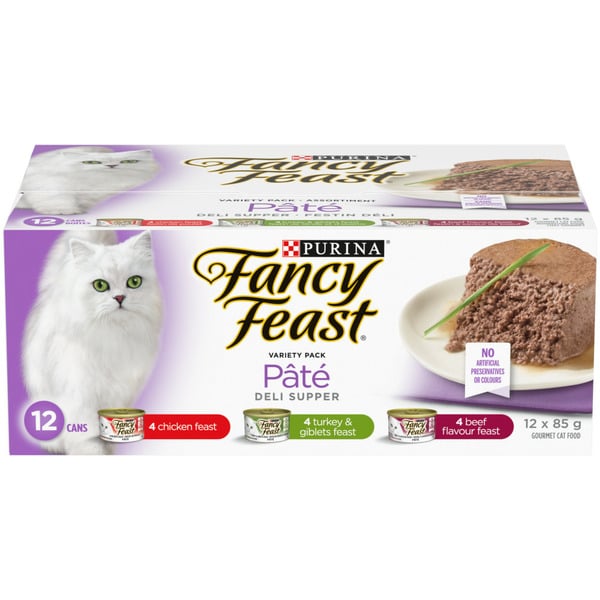 Cat Food & Care Fancy Feast Dishware Pâté Deli Supper Variety Pack hero