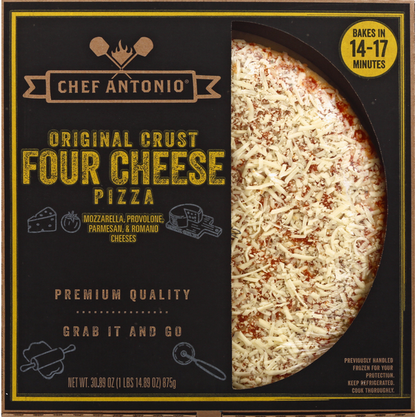 CHEF ANTONIO Pizza, Original Crust, Four Cheese hero