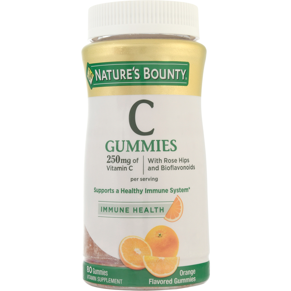 Vitamins & Supplements Nature's Bounty Vitamin C, 250 mg, Gummies, Orange Flavored hero