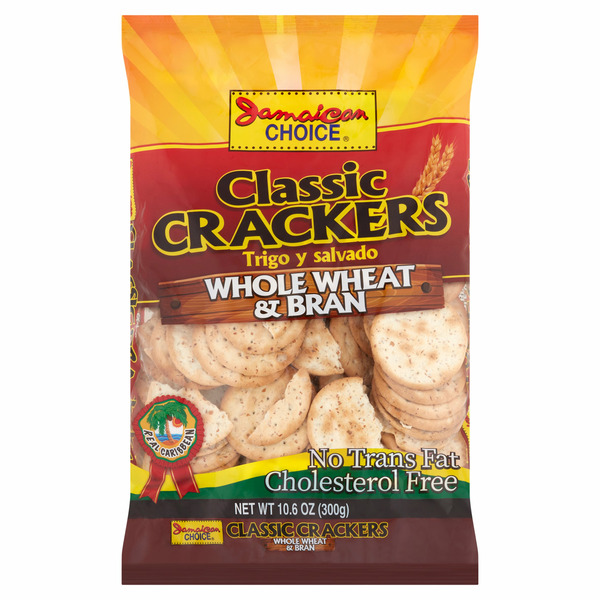 Jamaican Choice Whole Wheat & Bran Classic Crackers hero