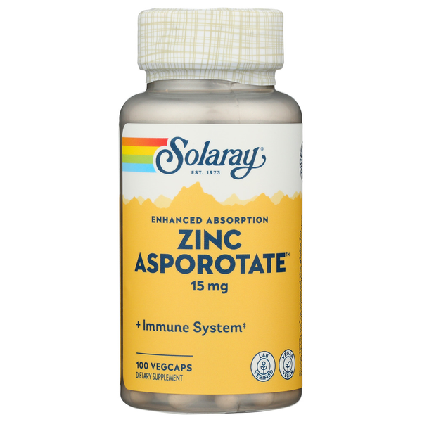 Vitamins & Minerals Solaray Zinc Asporotate hero