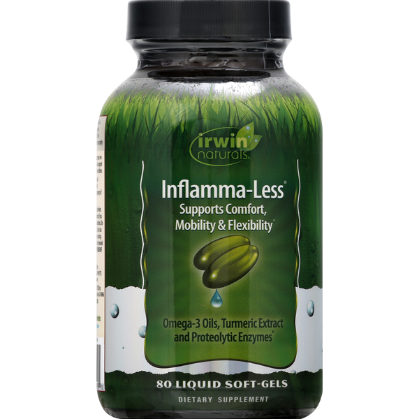 Muscles, Joints & Pain Relief Irwin Naturals Inflamma-Less, Liquid Soft-Gels hero